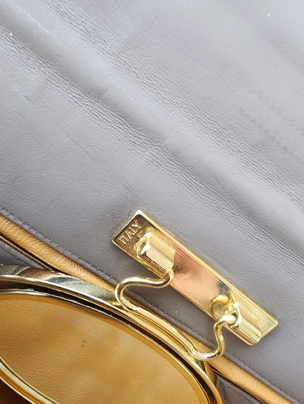 Men's Leather Wristlet Clutch - Taupe